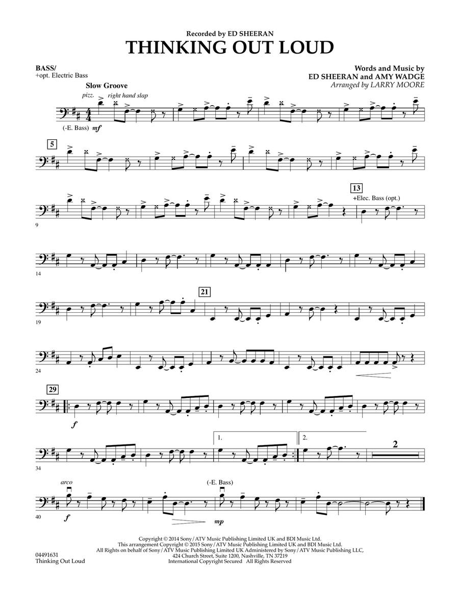 Thinking Out Loud - String Bass/Electric Bass