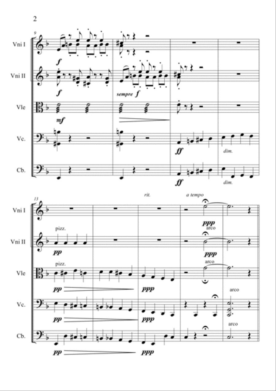 Filiberto PIERAMI: SERENATA (Op.107) (ES-21-076) - Score Only String Orchestra scores gallery preview page 4