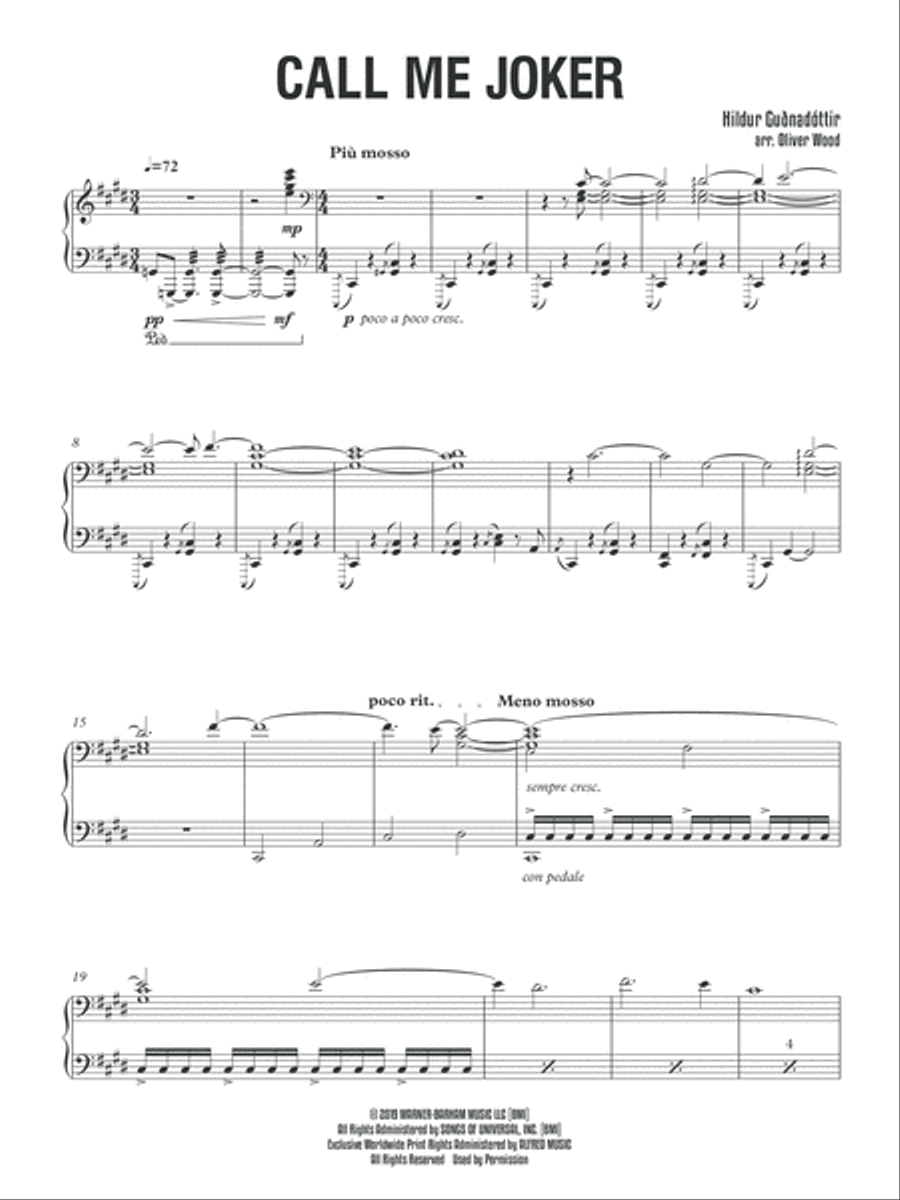 Call Me Joker Piano Solo scores gallery preview page 2