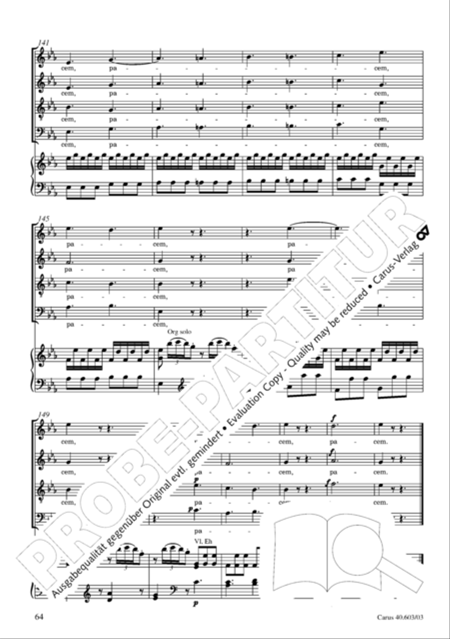 Grosse Orgelsolomesse in Es 4-Part scores gallery preview page 65