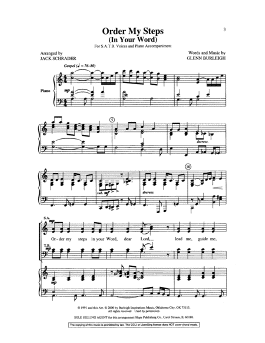 Order My Steps 4-Part scores gallery preview page 3