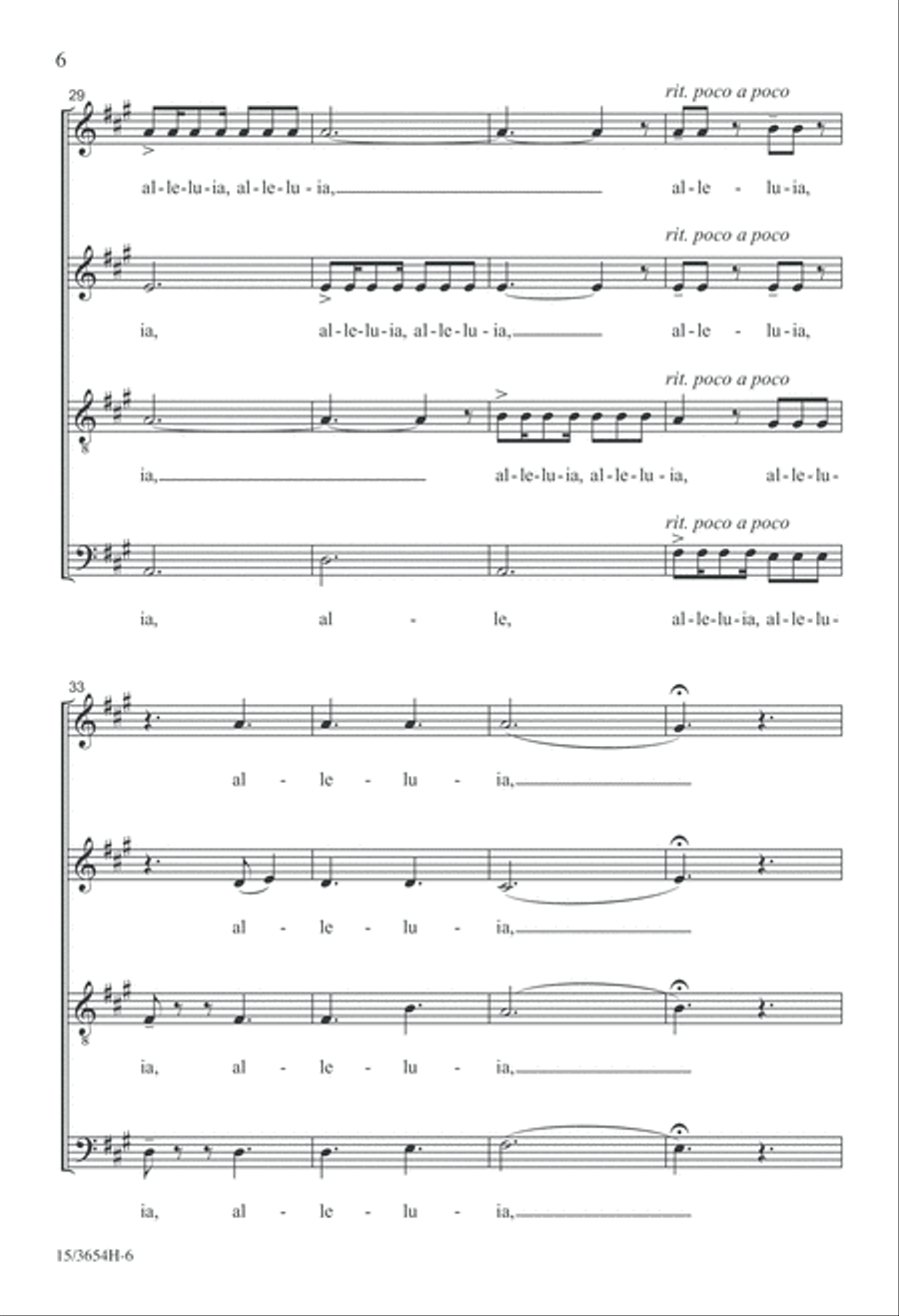 Alleluia Alleluia 4-Part scores gallery preview page 6
