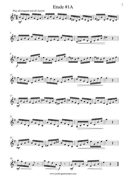 5 Short Flexibility Etudes- For Trumpet