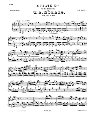 Book cover for Mozart - Piano Sonata No.7