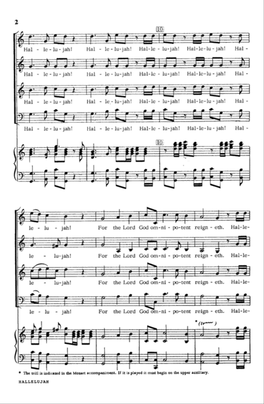 Hallelujah Chorus in C Major Choir scores gallery preview page 2
