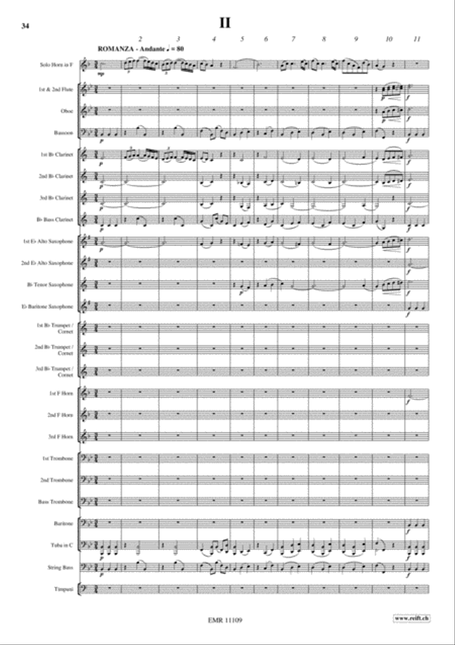 Horn Concerto No. 4 Concert Band scores gallery preview page 10