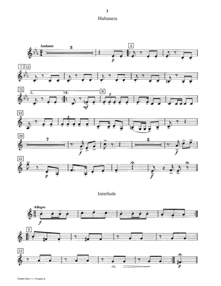 Carmen Suite No. 1 - Bb Trumpet 2 (Brass Quintet)