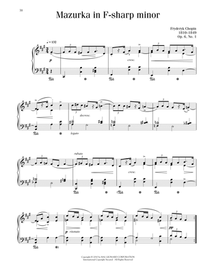 Book cover for Mazurka, Op. 6, No. 1