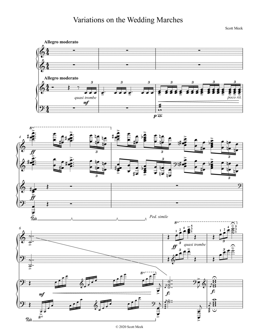 Variations on The Wedding Marches (Piano 4-hands)