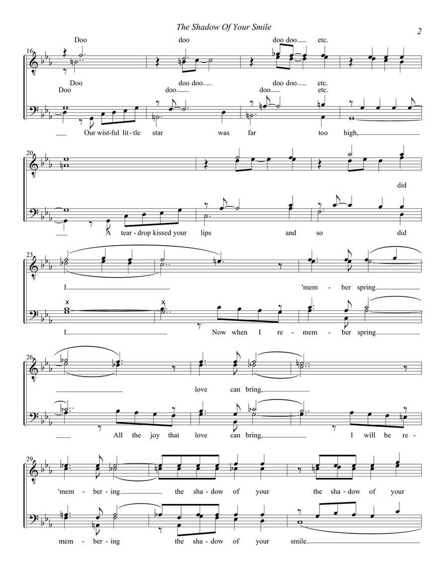 The Shadow Of Your Smile TTBB scores gallery preview page 2