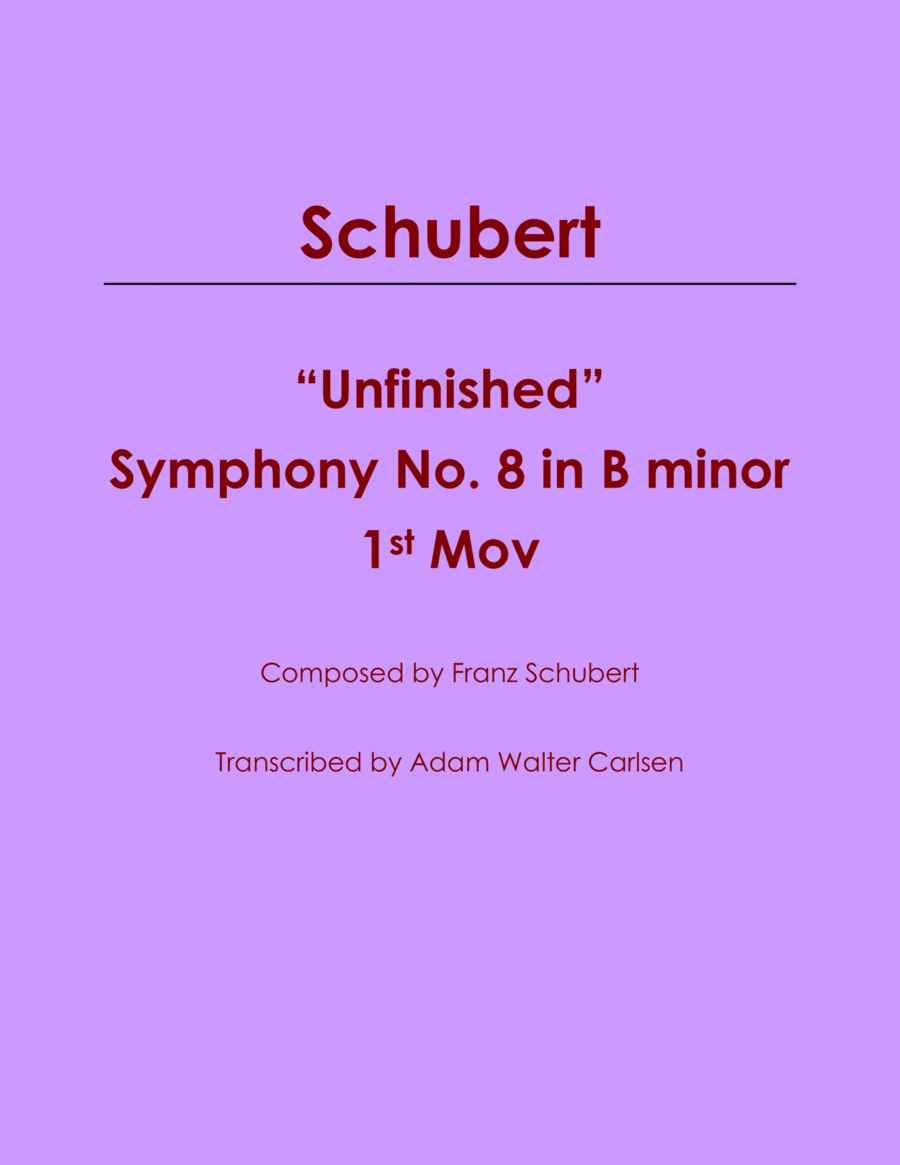 "Unfinished" Symphony No. 8 in B minor 1st Movement image number null