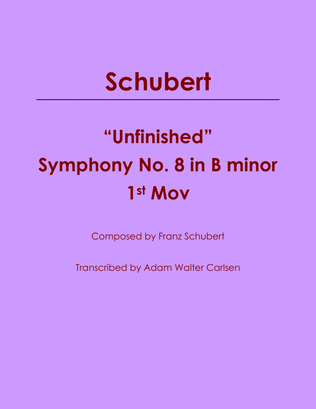 "Unfinished" Symphony No. 8 in B minor 1st Movement