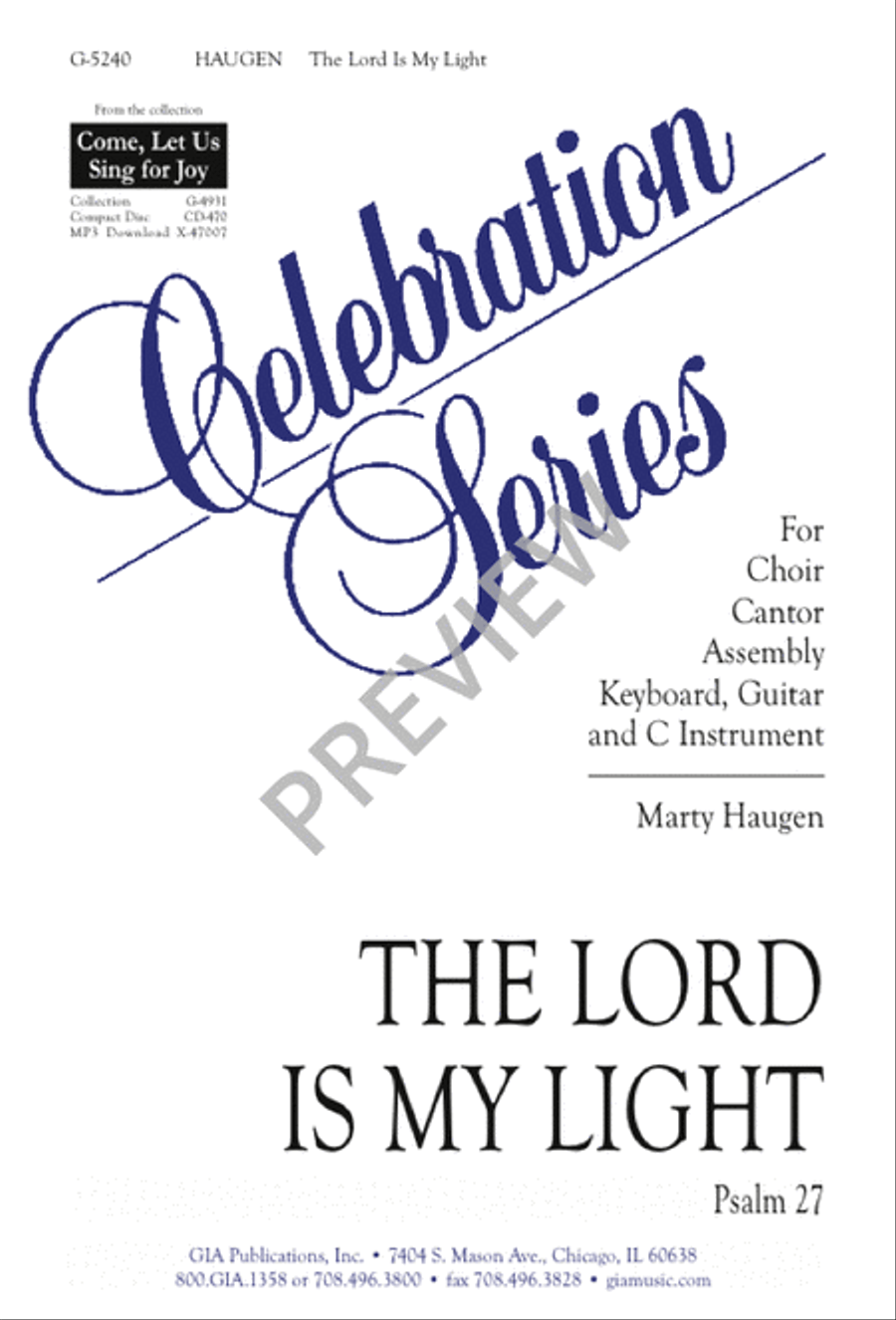 The Lord is My Light The Lord is My Light 4-Part scores gallery preview page 1