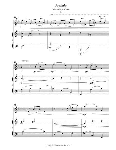 Scriabin: Prelude Op. 11 No. 2 for Alto Flute & Piano image number null