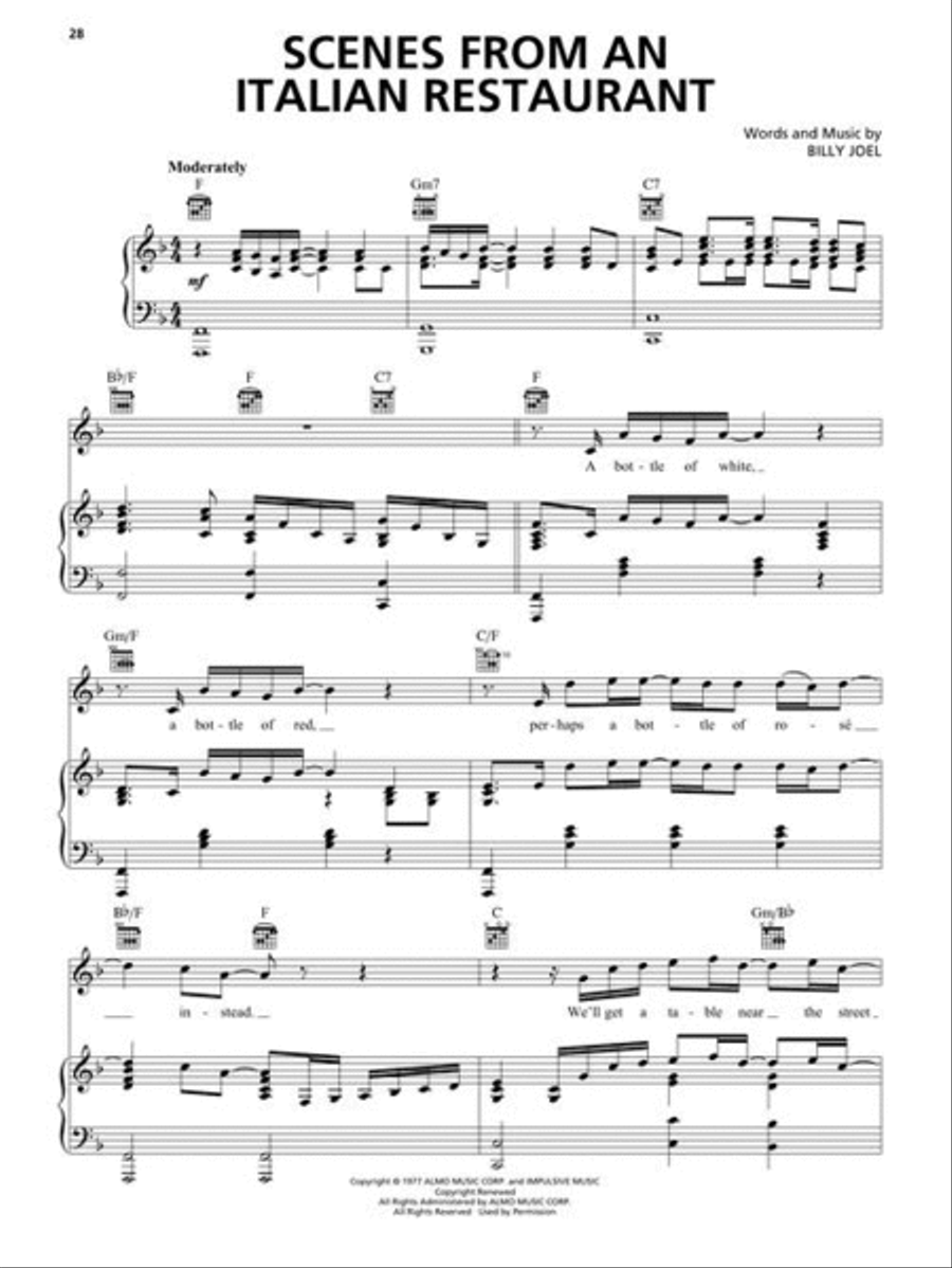 Billy Joel – The Stranger Piano, Vocal, Guitar scores gallery preview page 7
