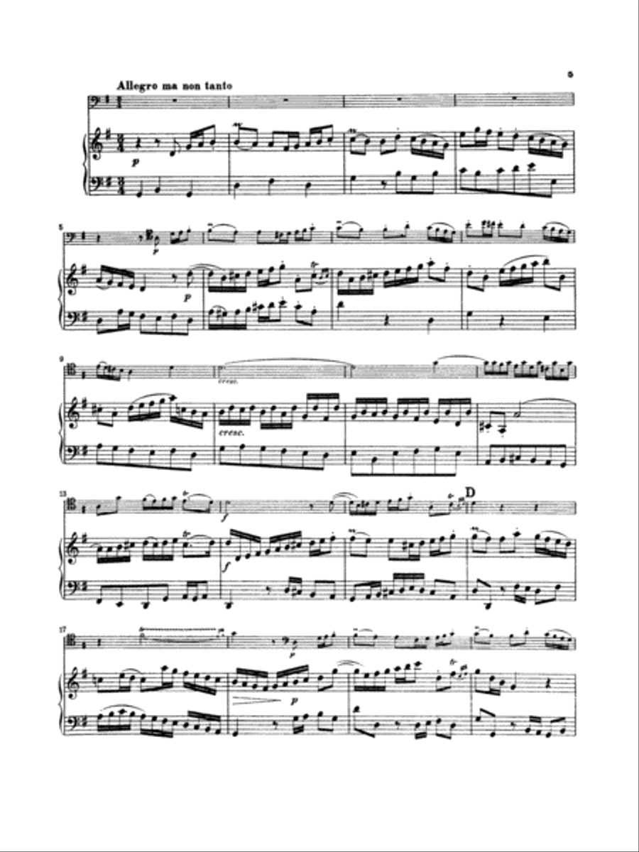 Sonata in G Major for Viola da Gamba, BWV 1027 (Transcribed For Cello and Piano) Viola scores gallery preview page 4