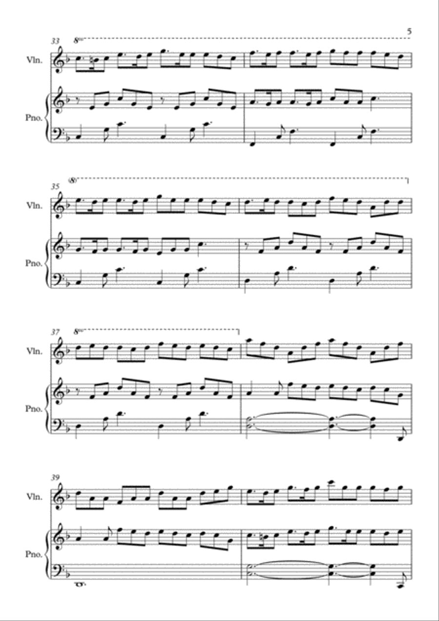 Last Of The Mohicans (main Theme) Flute scores gallery preview page 5