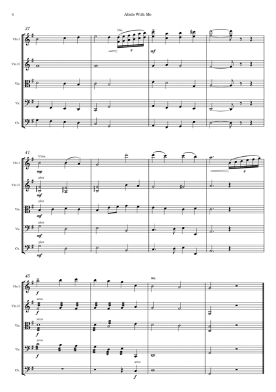 Abide With Me (Strings) String Orchestra scores gallery preview page 5