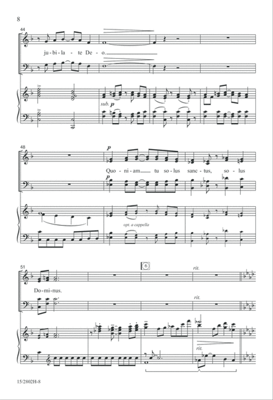 Festival Jubilate Festival Jubilate 4-Part scores gallery preview page 9