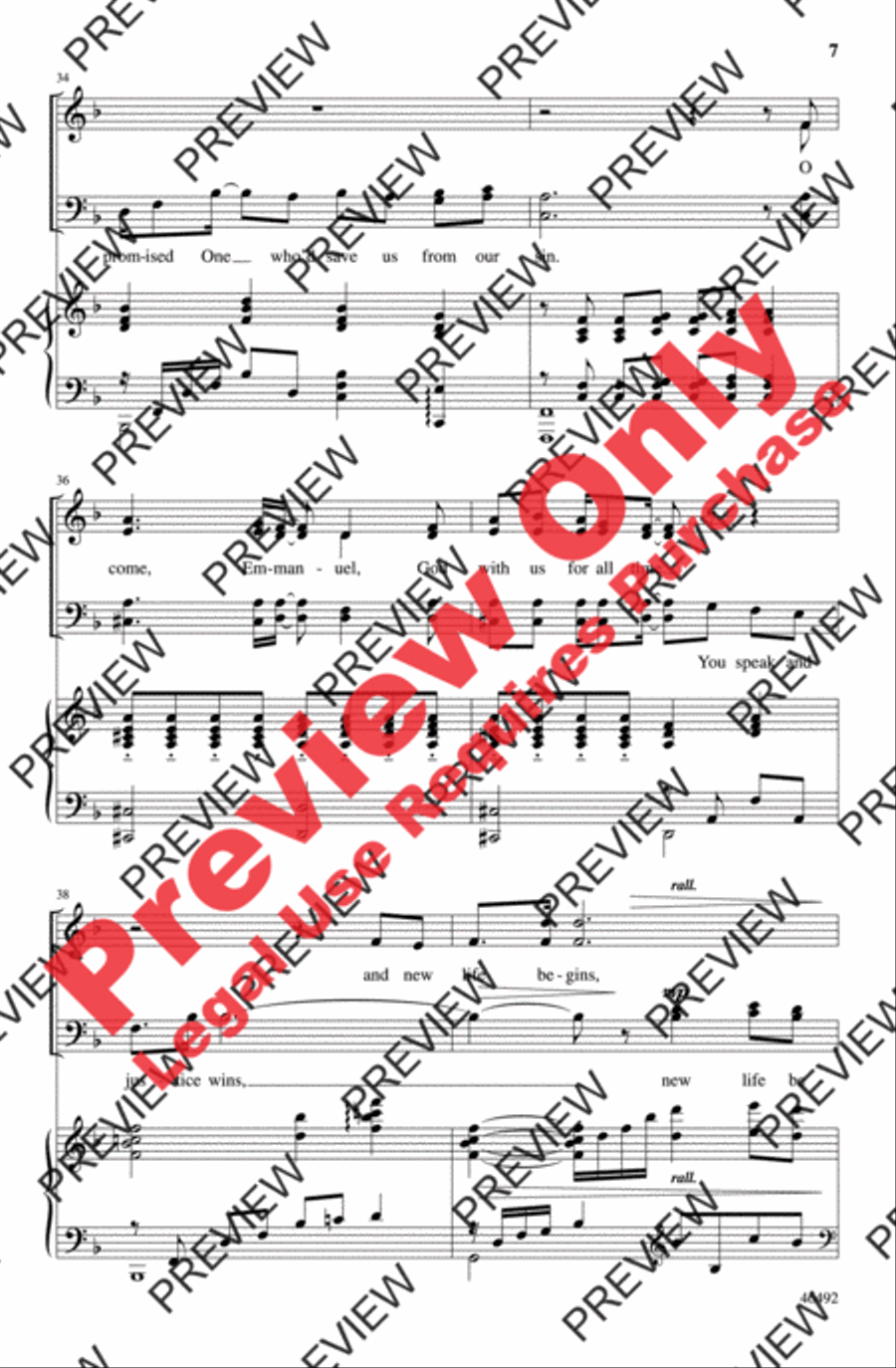 Jehovah Elohim Jehovah Elohim 4-Part scores gallery preview page 7