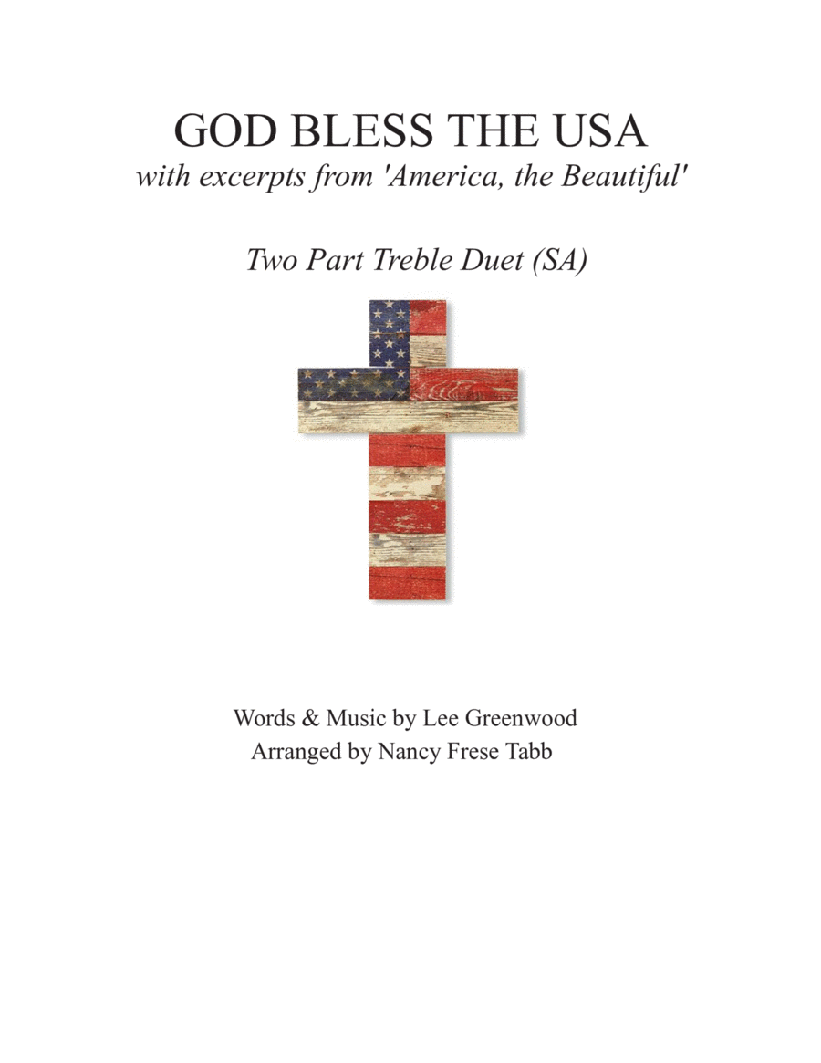 God Bless The U.s.a. Alto Voice scores gallery preview page 1
