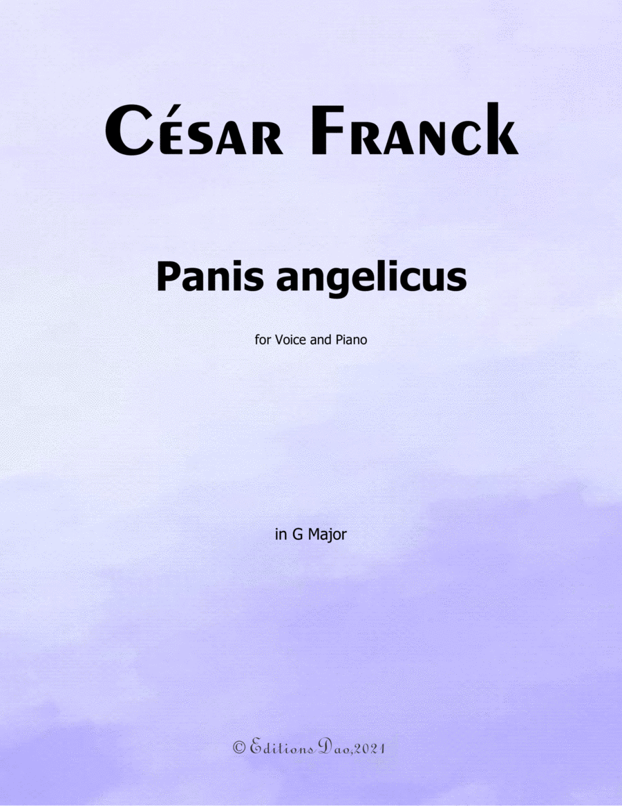 Panis angelicus, by Franck, in G Major