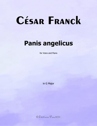 Book cover for Panis angelicus, by Franck, in G Major