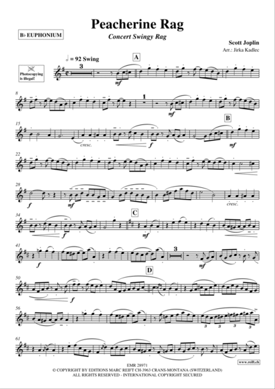 Peacherine Rag Euphonium scores gallery preview page 2