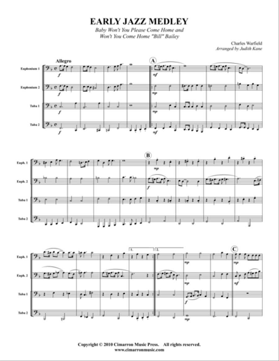 Early Jazz Medley Early Jazz Medley EETT scores gallery preview page 1