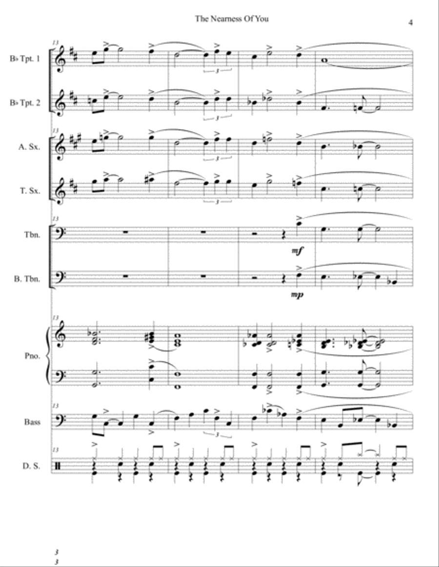 The Nearness Of You Jazz Ensemble scores gallery preview page 4