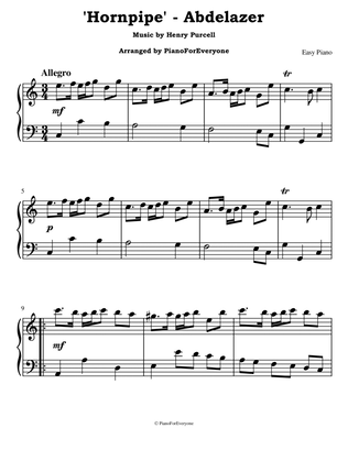 'Hornpipe' from Abdelazer - Purcell (Easy Piano)