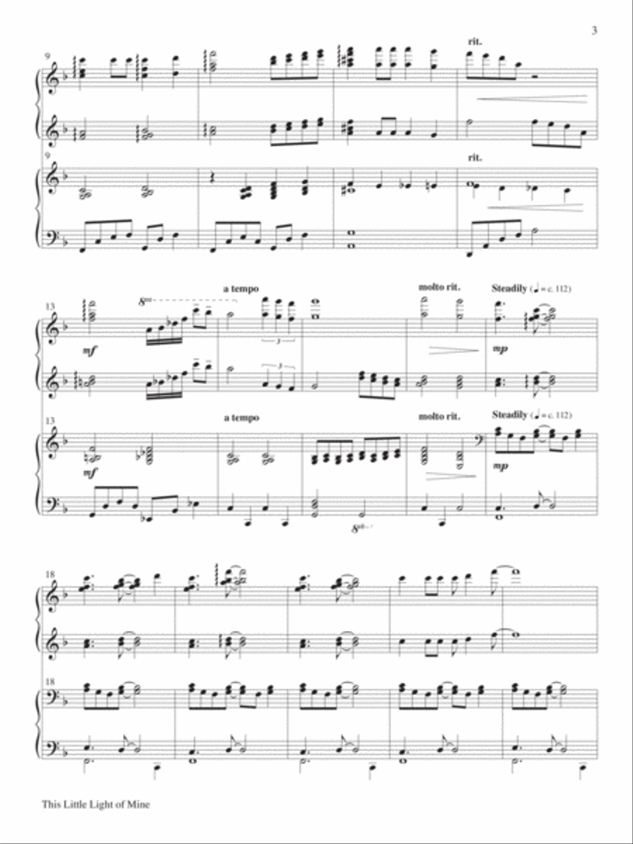 Gospel Blues for 4-Hand Piano Piano Accompaniment scores gallery preview page 6