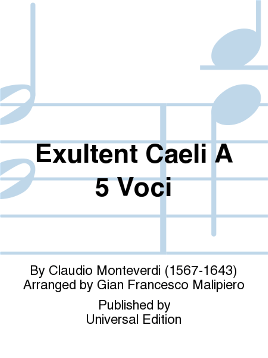 Exultent Caeli A 5 Voci Exultent Caeli A 5 Voci Choir scores gallery preview page 1