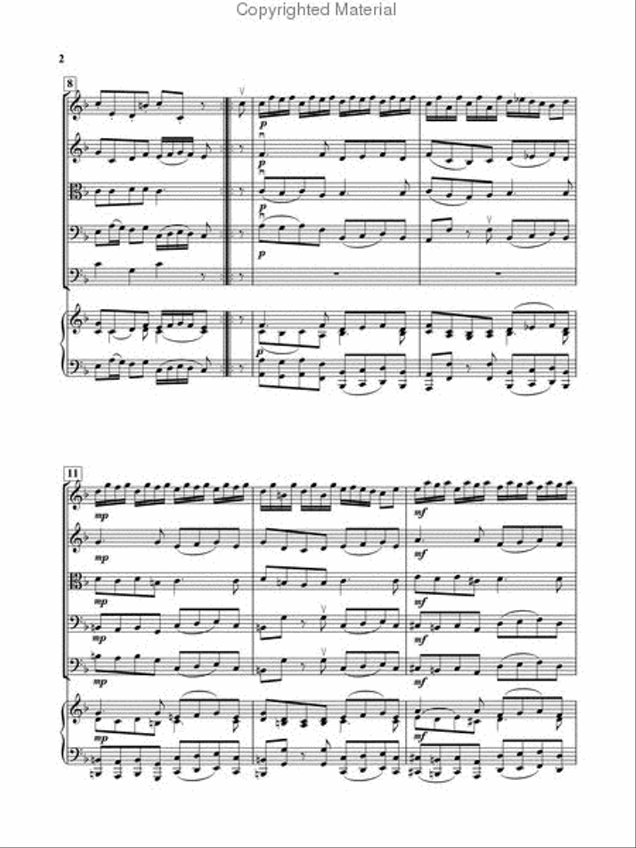 Allegro from Sonata in F String Orchestra scores gallery preview page 3