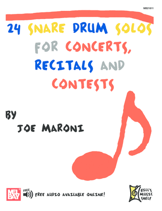 Book cover for 24 Snare Drum Solos for Concerts, Recitals and Contests
