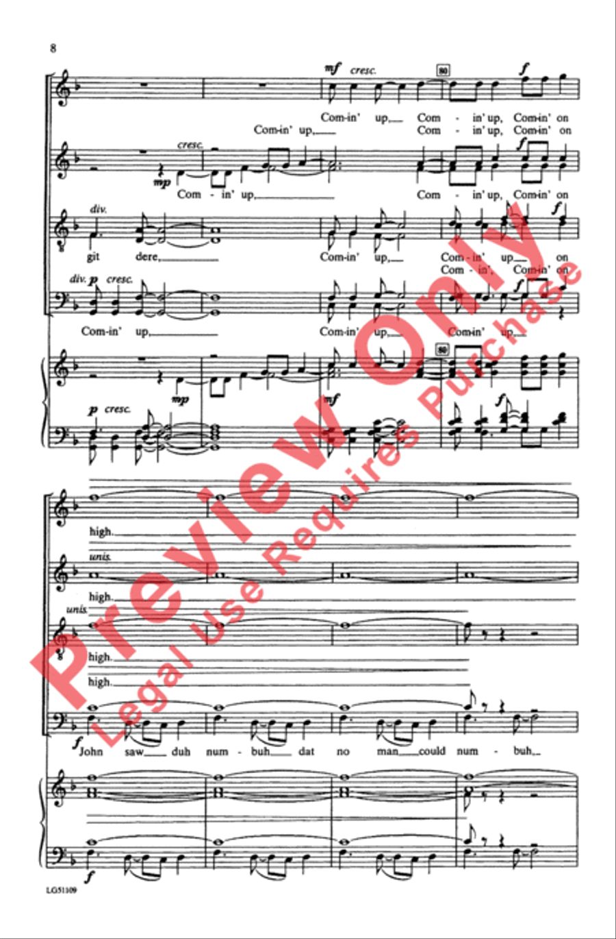 John Saw Duh Numbuh John Saw Duh Numbuh 4-Part scores gallery preview page 8