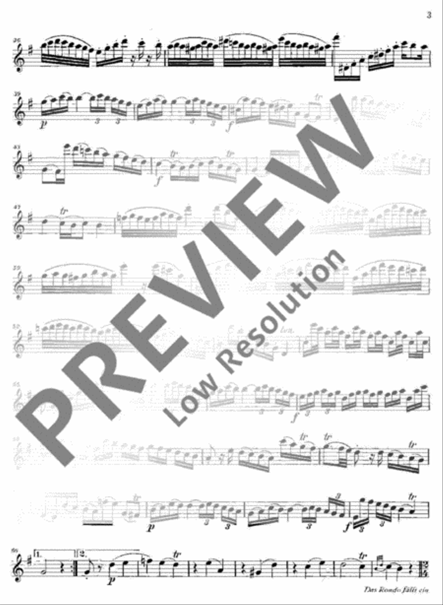 Hamburger Sonata G Major Flute scores gallery preview page 13