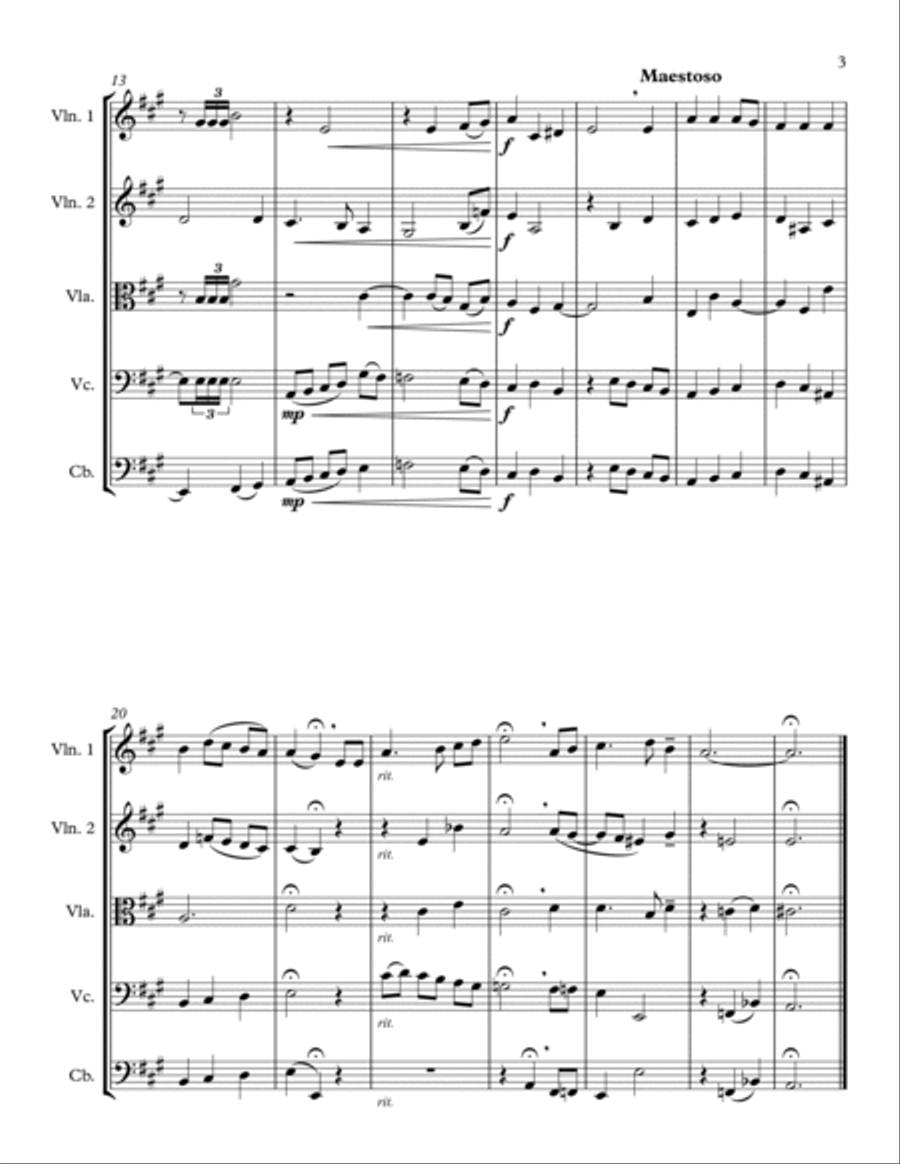 The Star-Spangled Banner for String Orchestra String Orchestra scores gallery preview page 3