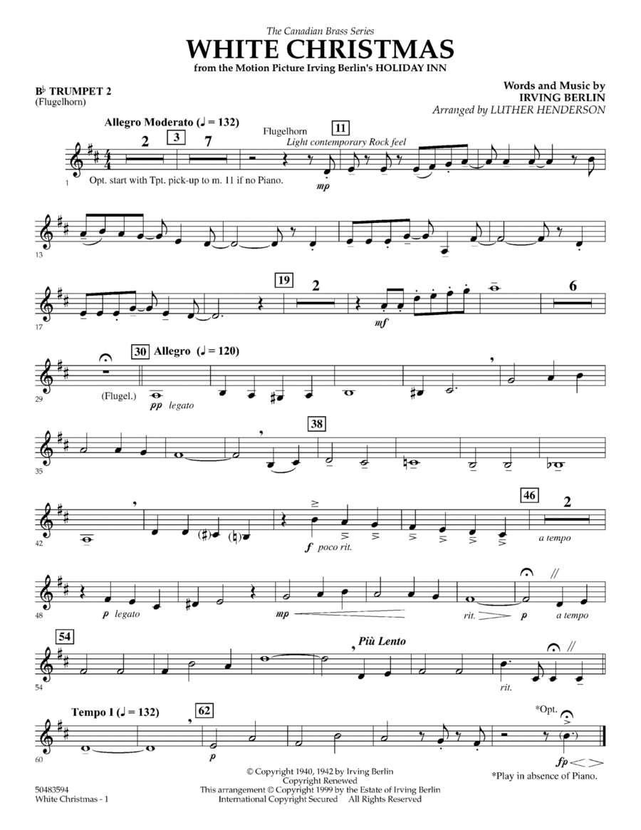 White Christmas - Trumpet 2 (opt. Flugelhorn)