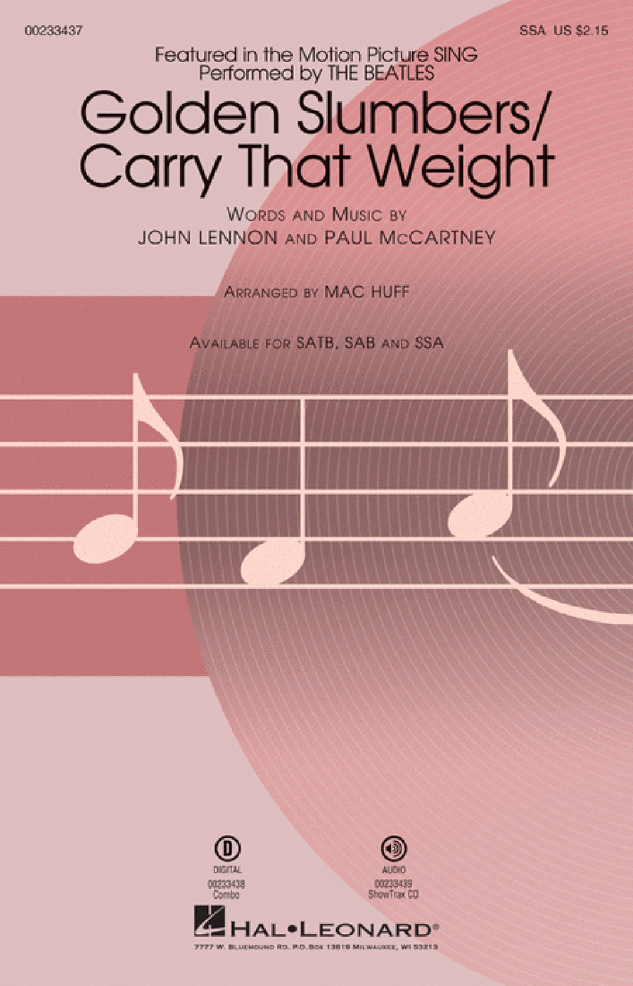 Golden Slumbers/Carry That Weight SSA scores gallery preview page 1
