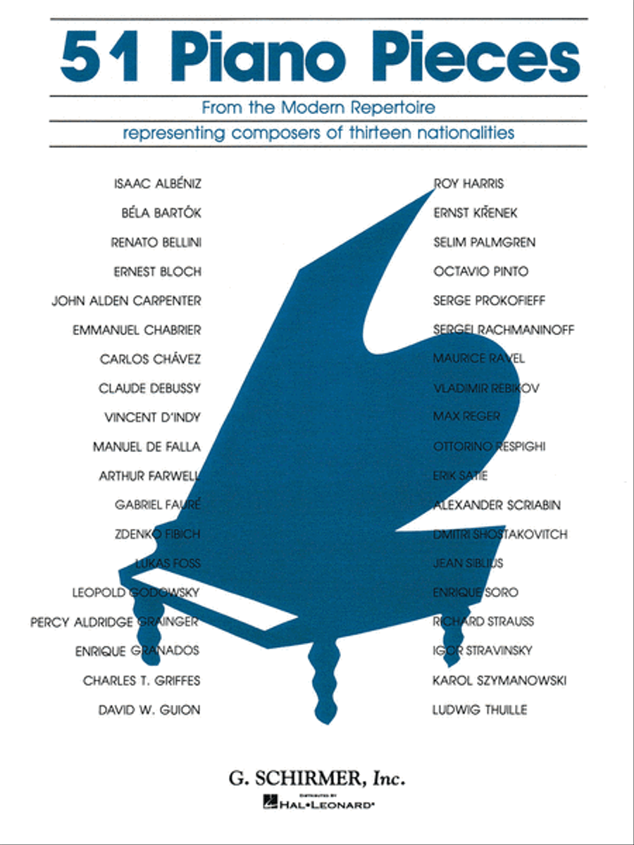 51 Pieces from the Modern Repertoire Piano Solo scores gallery preview page 1