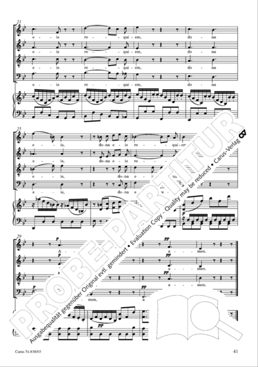 Requiem in B 4-Part scores gallery preview page 46