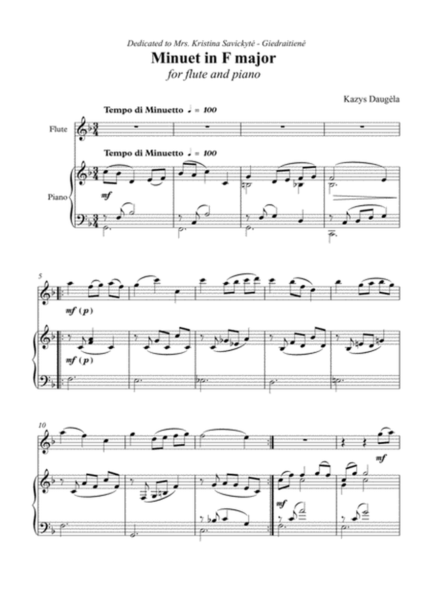 Minuet in F major for Flute and Piano image number null