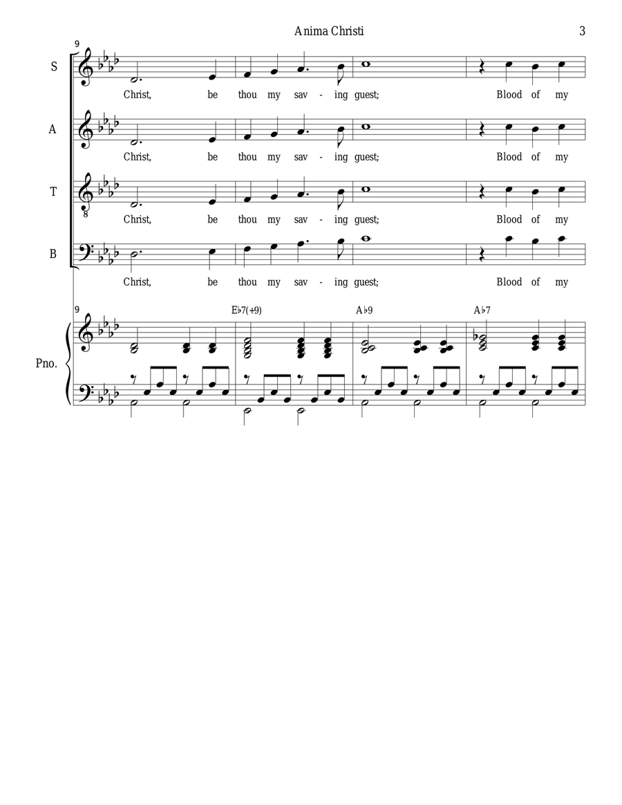 Anima Christi (SATB Divisi) Divisi scores gallery preview page 3