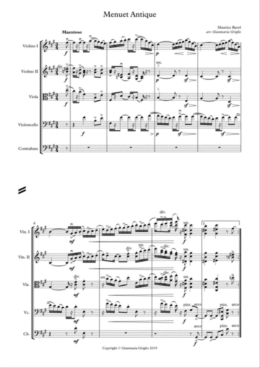 Ravel - Menuet Antique image number null