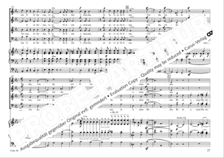 Missa sacra C Minor 4-Part scores gallery preview page 28