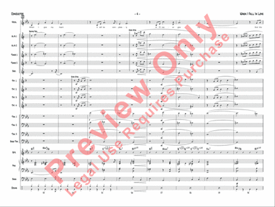 When I Fall in Love When I Fall in Love Jazz Ensemble scores gallery preview page 16