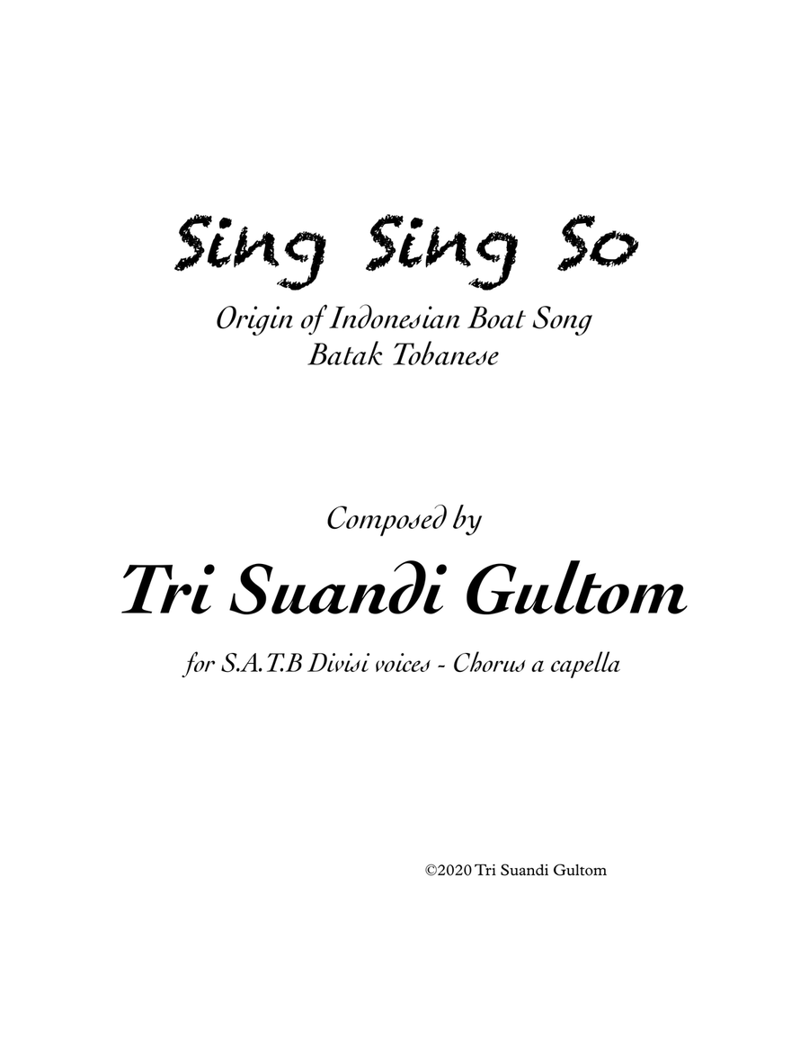 Sing Sing So 4-Part scores gallery preview page 1