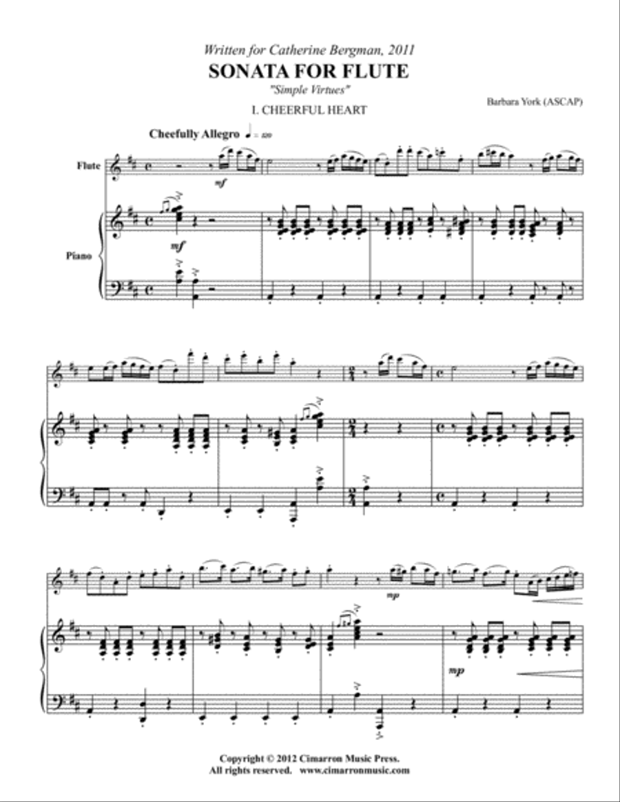 Sonata Flute Solo scores gallery preview page 2