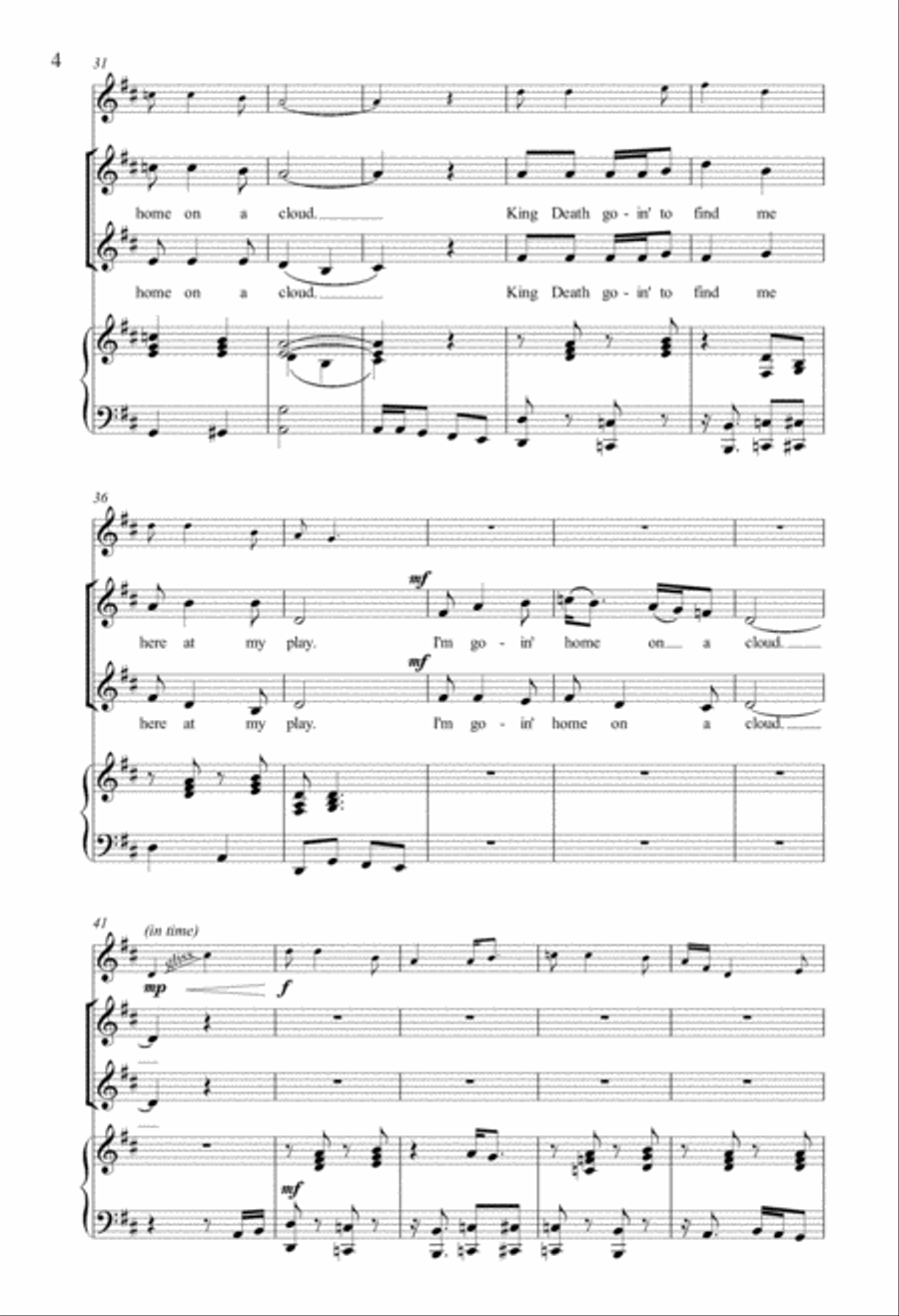 I'm Goin' Home On A Cloud SA scores gallery preview page 3